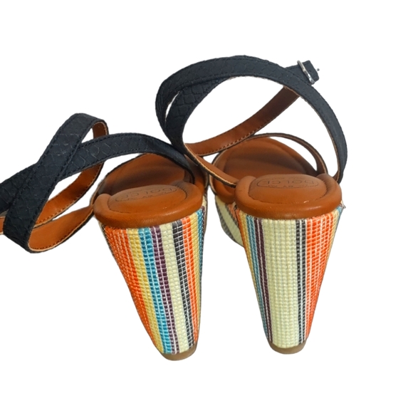 Mojo Moxy Multicolor Espadrille Wedge Heels  Size 6.5 - Picture 4 of 5